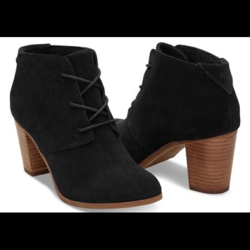 Black Suede Lace-up Heels